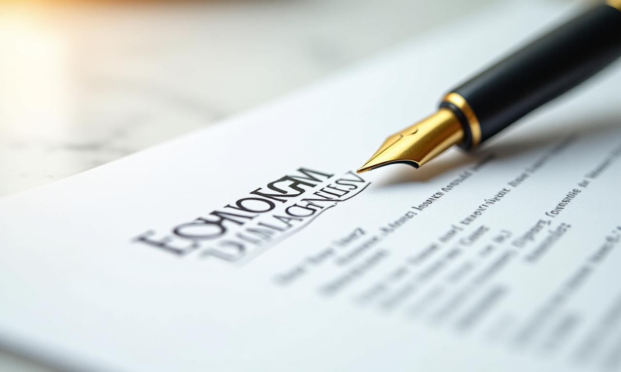 Professional cleaning contract and documentation on a clean marble surface